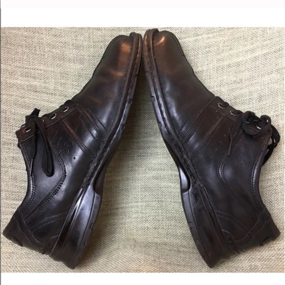 CLARKS Oxford Black Leather Bicycle Toe Size 12 - Picture 4 of 8